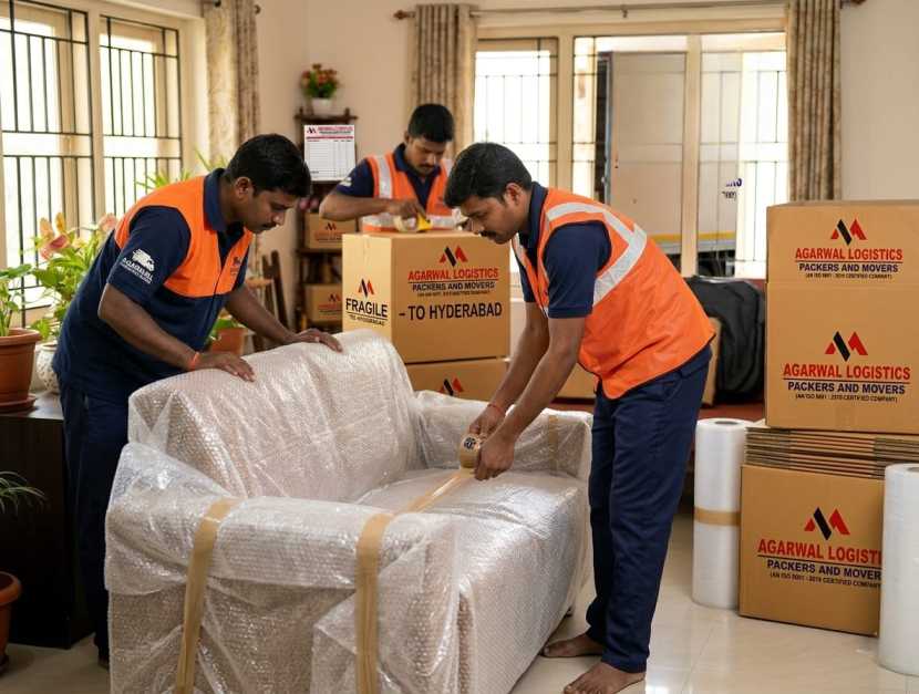 Packers and Movers Charges from Bangalore to Hyderabad Cost Breakdown Chart